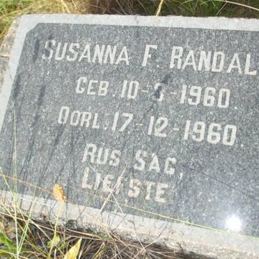 RANDALL Susanna F. 1960-1960