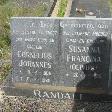 RANDALL Cornelius Johannes 1905-1980 &amp; Susanna Francina OLIVIER 1905-