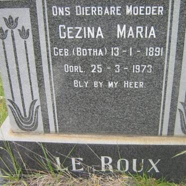 ROUX Gezina Maria, le nee BOTHA 1891-1973