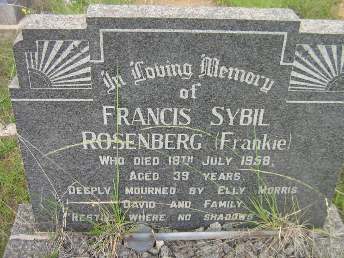 ROSENBERG Francis Sybil -1958