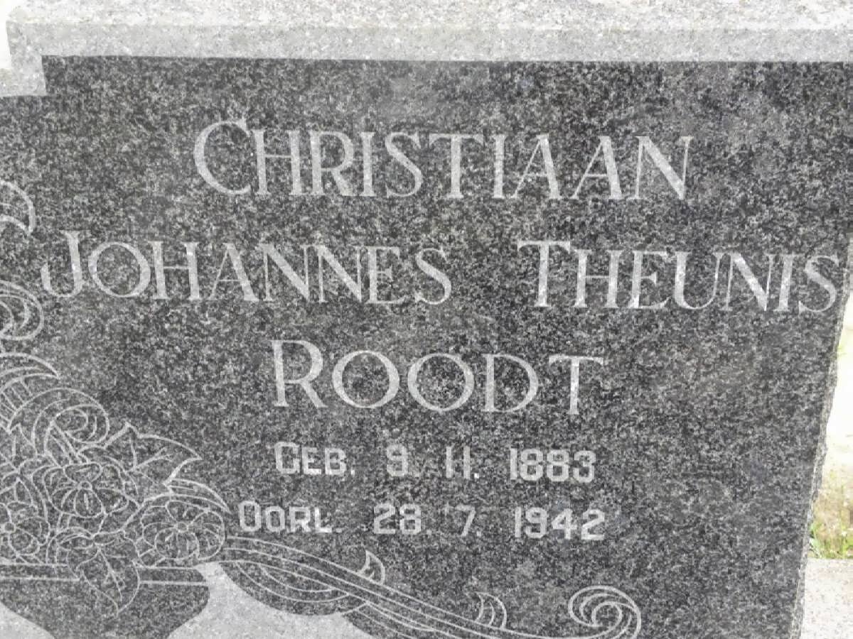 ROODT Christiaan Johannes Theunis 1883-1942
