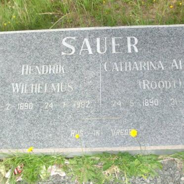 SAUER Hendrik Wilhelmus 1890-1982 &amp; Catharina Aletta ROODT 1890-1979