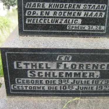 SCHLEMMER Ethel Florence 1879-1922