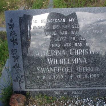 SWANEPOEL Catherina Christina Wiilhelmina nee BEKKER 1938-1986