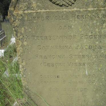 STEENKAMP Catherina Jacoba nee VISSER 1890-1964