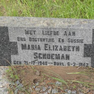 SCHOEMAN Maria Elizabeth 1940-1942