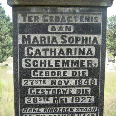 SCHLEMMER Maria Sophia Catharina 1848-1927