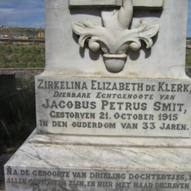 SMIT Zirkelina Elizabeth nee DE KLERK -1915