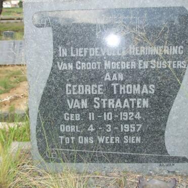 STRAATEN George Thomas, van 1924-1957