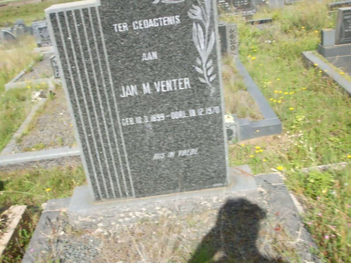 VENTER Jan M. 1899-1970