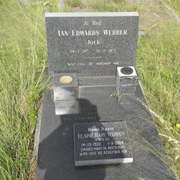 WEBBER Ian Edwards 1917-1977 &amp; Elaine Mary FIELD 1922-2004