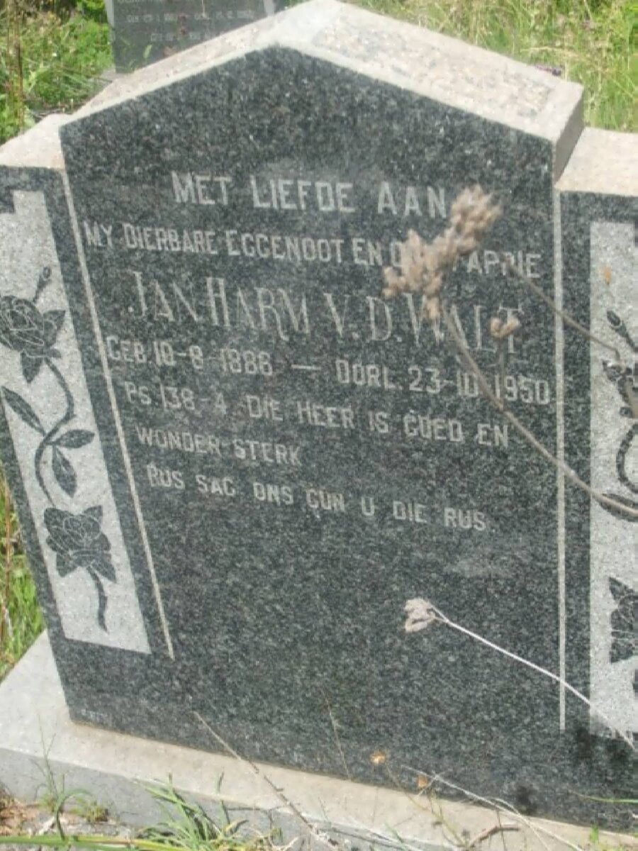 WALT Jan Harm, v.d. 1886-1950