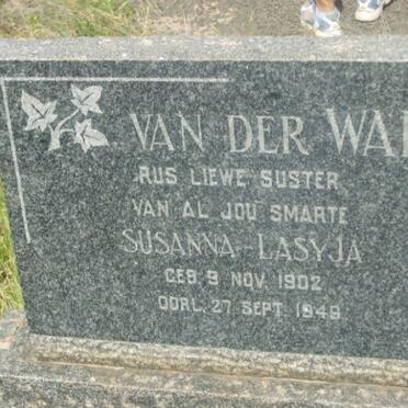 WALT Susanna Lasyja, van der 1902-1949
