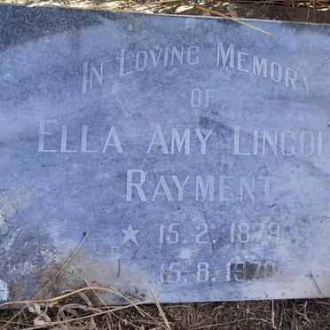 RAYMENT Ella Amy Lincoln 1879-1970