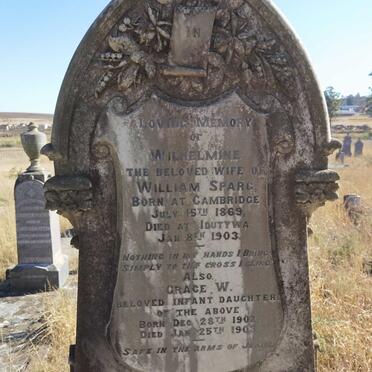 SPARG Wilhelmine 1869-1903 :: SPARG Grace W. 1902-1903