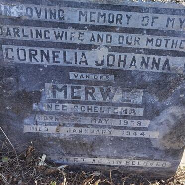 MERWE Cornelia Johanna, van der nee SCHELTEMA 1908-1944
