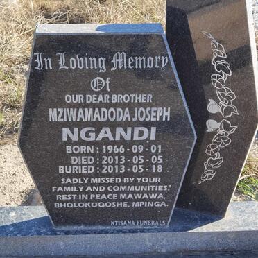 NGANDI Mziwamadoda Joseph 1966-2013