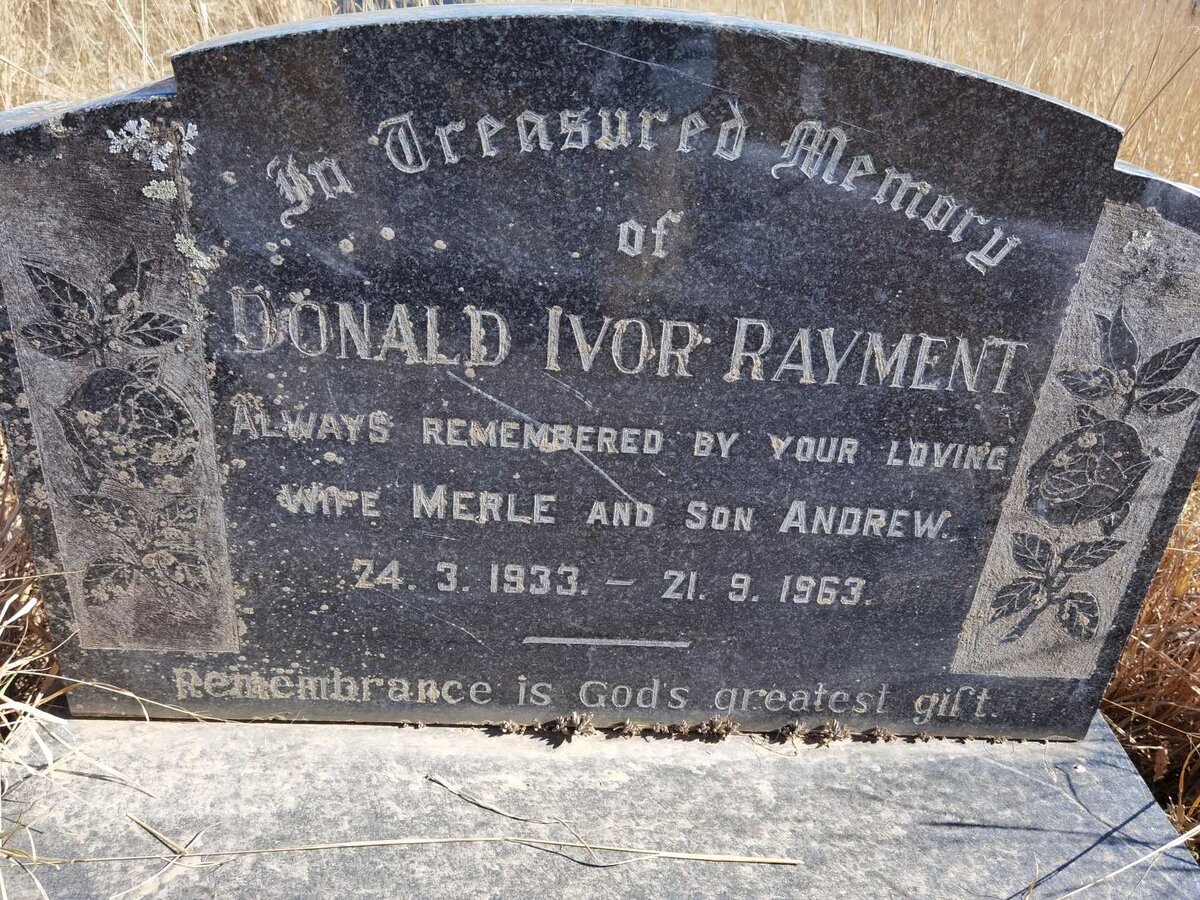 RAYMENT Donald Ivor 1933-1963