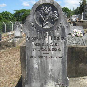 BAUER Auguste M.H. 1918-1923