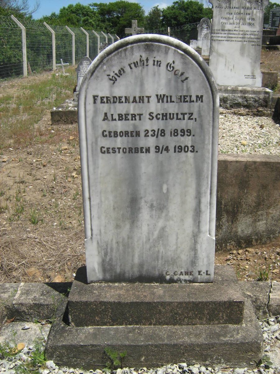 SCHULTZ Ferdenant Wilhelm Albert 1899-1903.