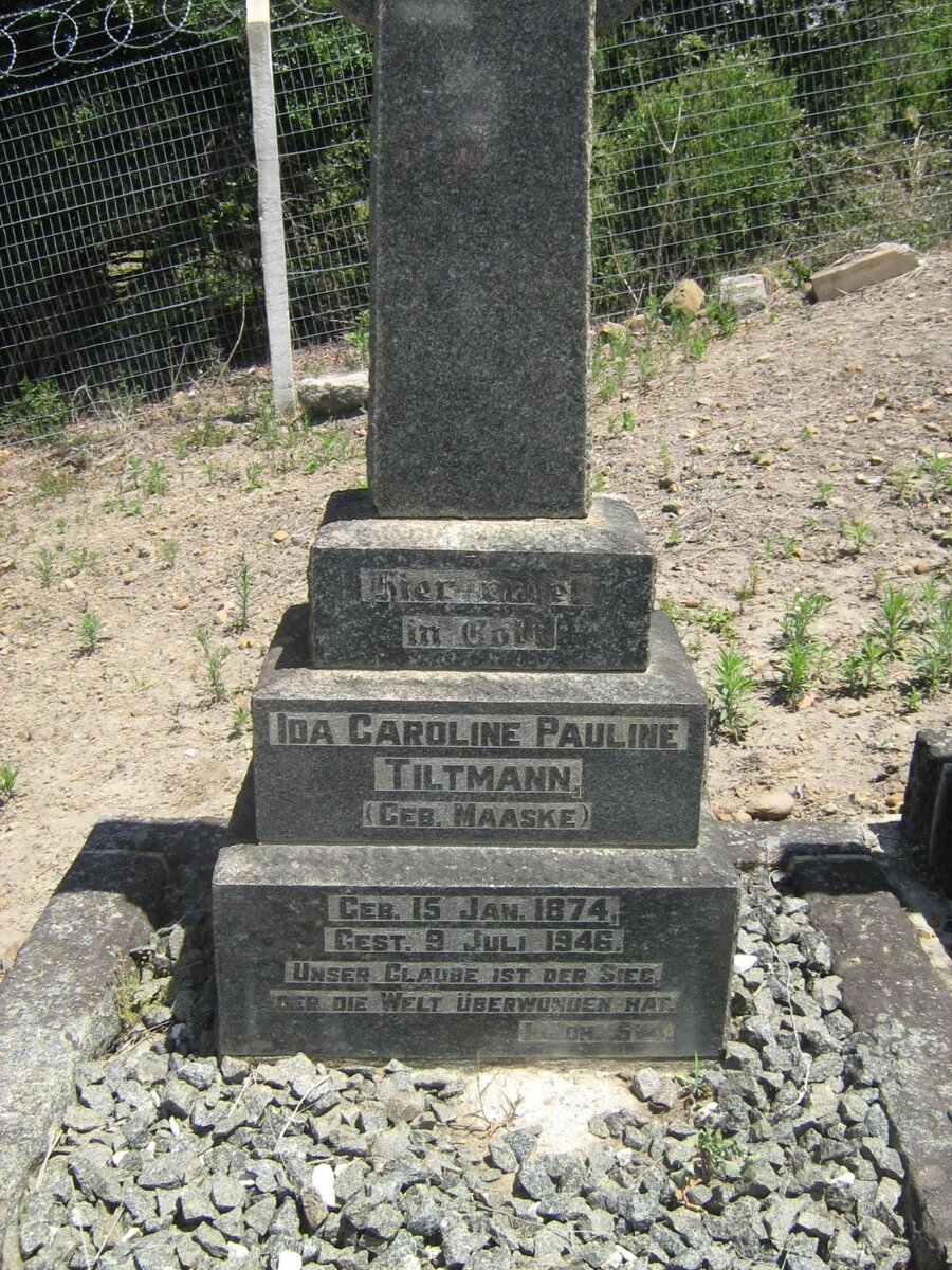 TILTMANN Ida Caroline Pauline nee MAASKE 1874-1946