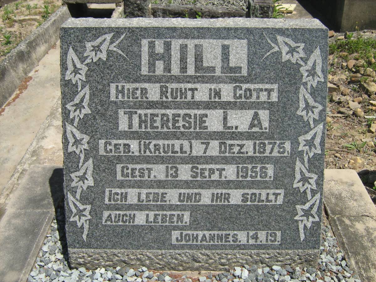 HILL Theresie L.A. nee KRULL 1875-1956