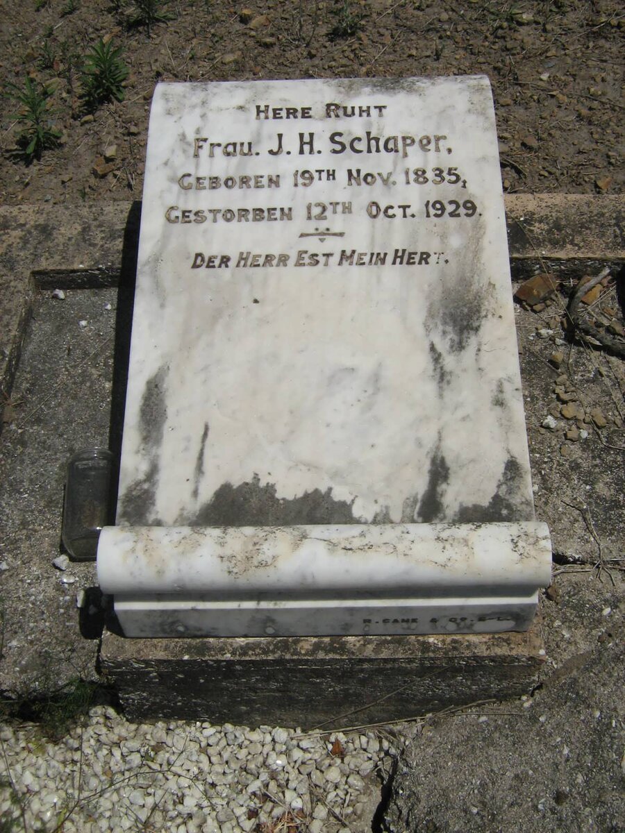 SCHAPER J.H. 1835-1929