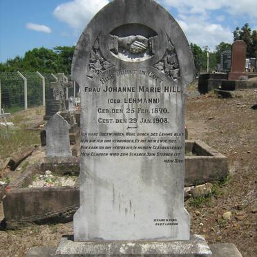 HILL Johanne Marie nee LEHMANN 1870-1908