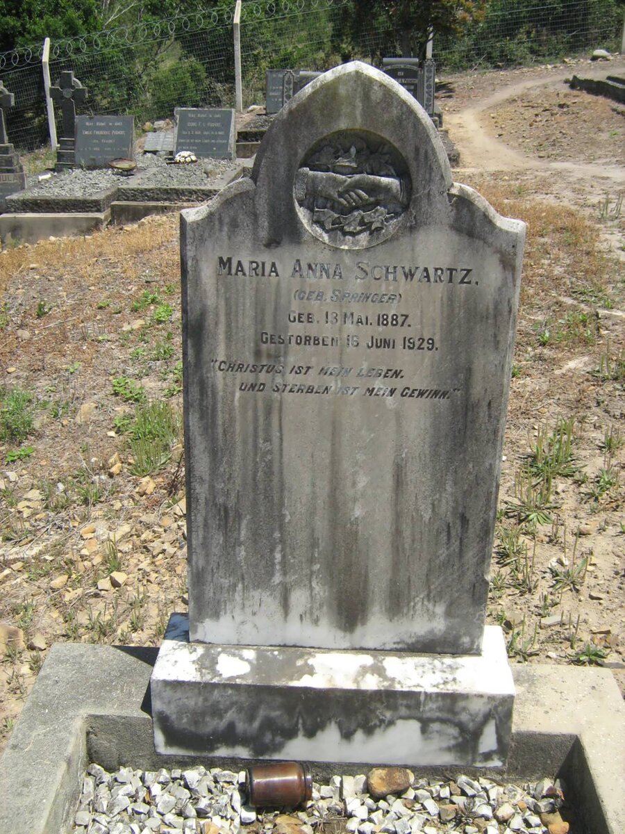 SCHWARTZ Maria Anna nee SPRINGER 1887-1929