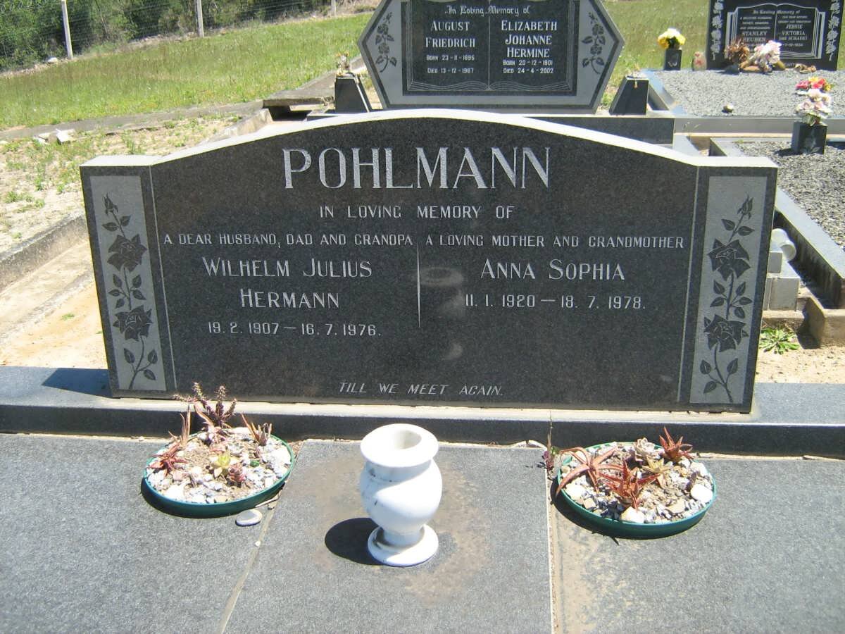 POHLMANN Wilhelm Julius Hermann 1907-1976 &amp; Anna Sophia 1920-1978