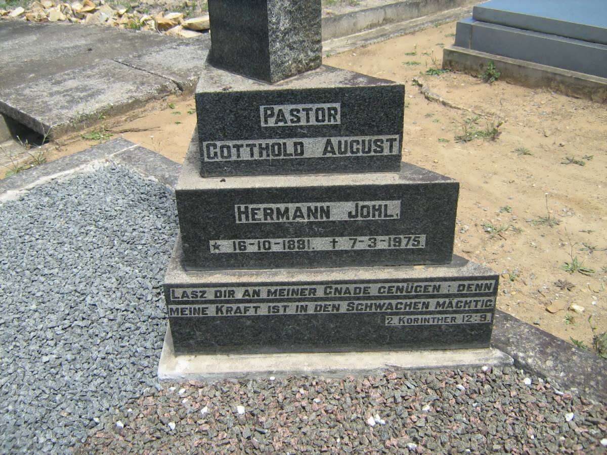 JOHL  Gotthold August Hermann 1881-1975