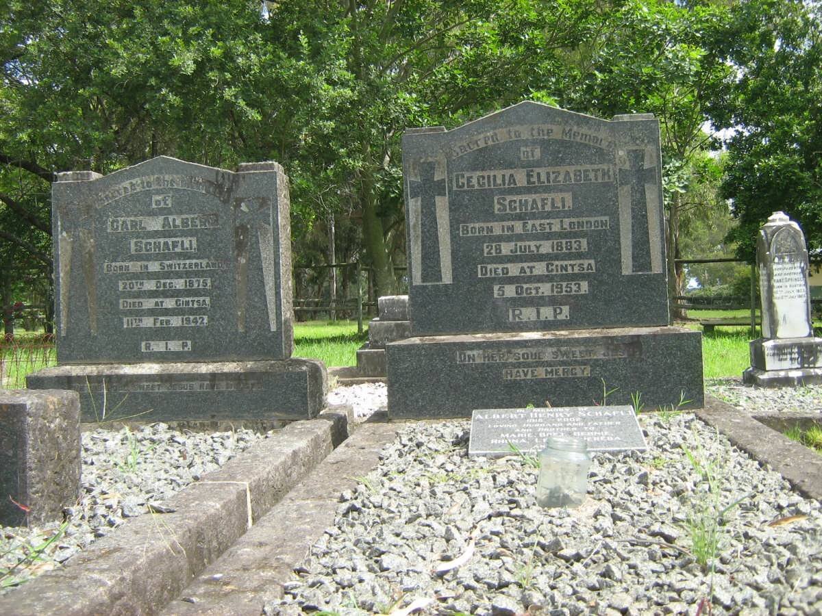 SCHAFLI Carl Albert 1875-1942 &amp; Cecilia Elizabeth 1883-1953