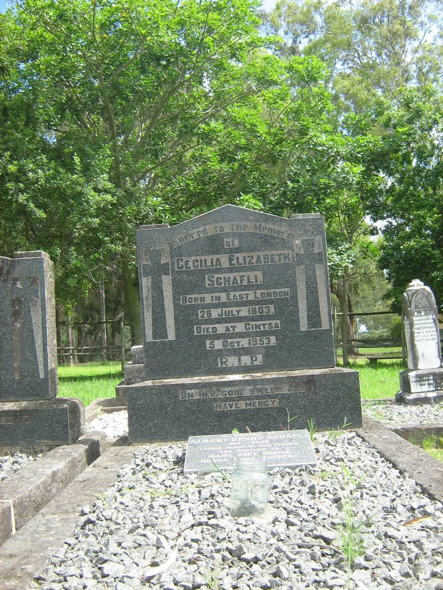 SCHAFLI Cecilia Elizabeth nee RUHRMUND 1883-1953