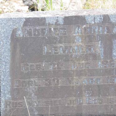 LEMMER Andries Adriaan 1869-1947