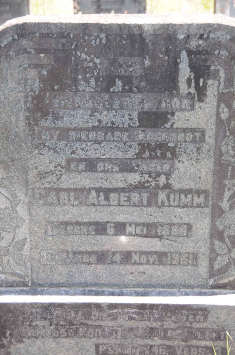 KUMM Carl Albert 1886-1961
