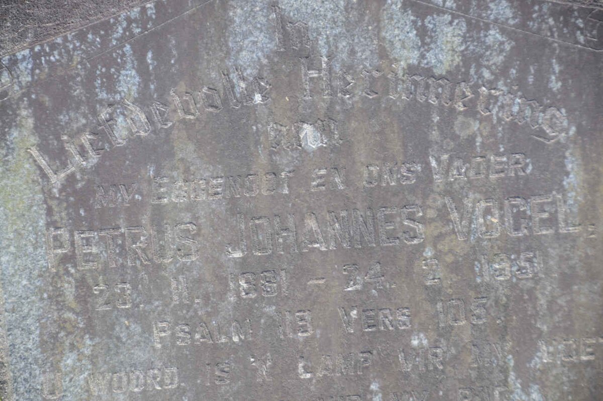 VOGEL Petrus Johannes 1881-1951