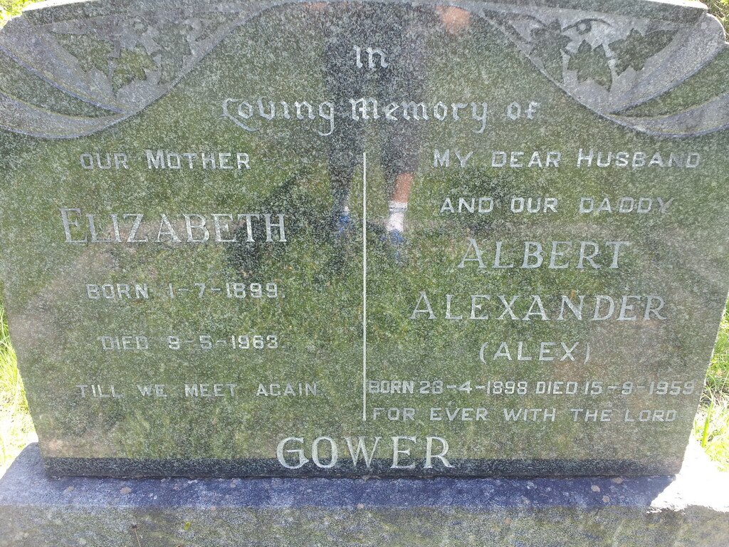 GOWER Albert Alexander 1898-1959 &amp; Elizabeth 1899-1963