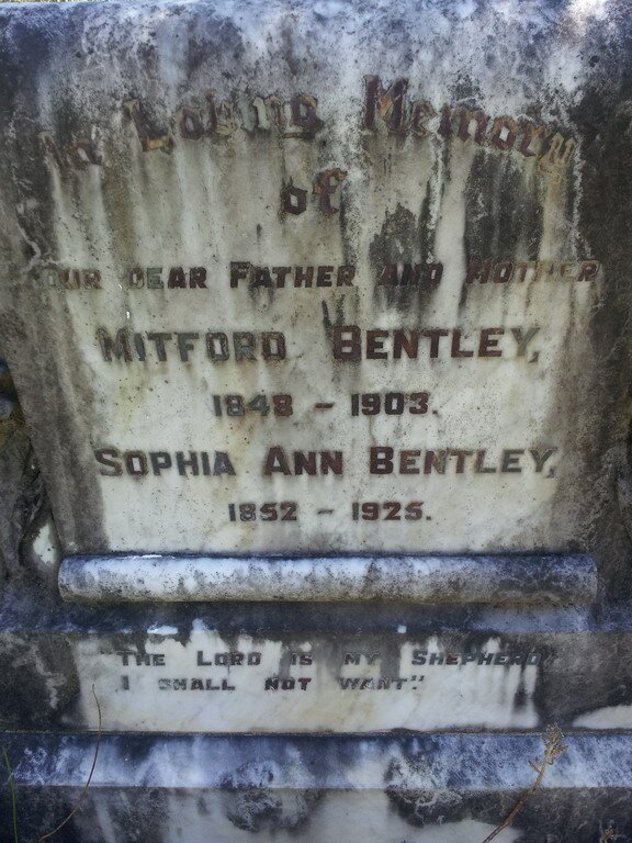 BENTLEY Mitford 1848-1903 &amp; Sophia Ann 1852-1925