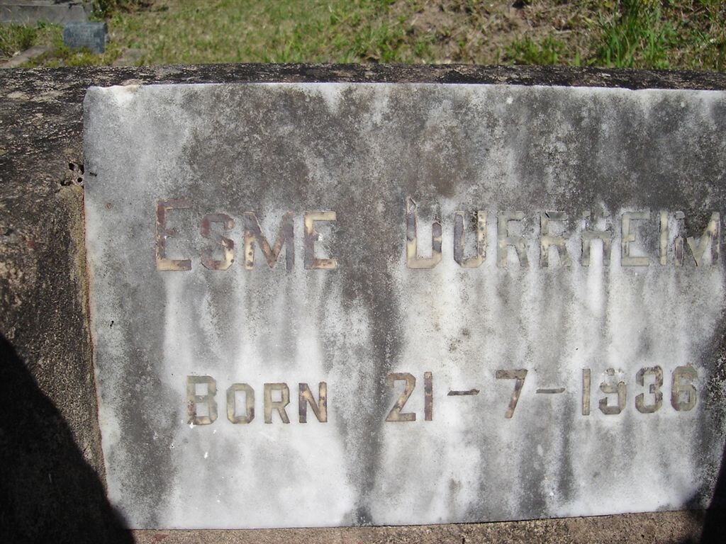 DURRHEIM Esme 1936-1936