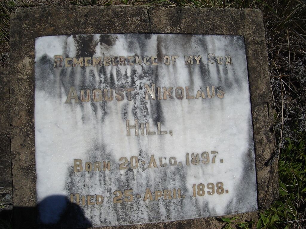 HILL August Nikolaus 1897-1898