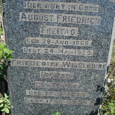 FREITAG August Friedrich 1860-1929 &amp; Friederike Wilhelmine SCHADE 1856-1933