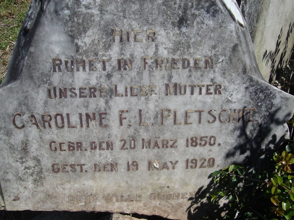 PLETSCHKE Caroline F.L. 1850-1920