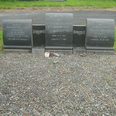 ASHWELL Winston William 1941-1985 :: ASHWELL Ivy Rosaline Marie 1910-1985 :: ASHWELL William Benjamin 1904-1984