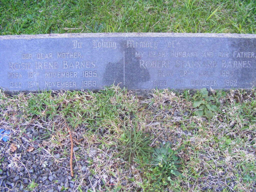 BARNES Robert Stannard 1893-1962 &amp; Rosie Irene 1895-1968