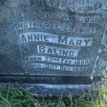 BALING Annie Mary 1889-1950