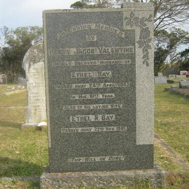 BAY Henry Jacob Valentine -1945 &amp; Ethel R. 1961