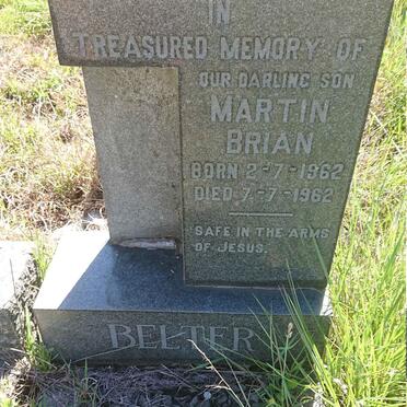 BELTER Martin Brian 1962-1962