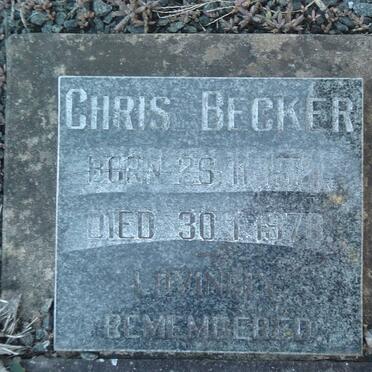 BECKER Chris 1921-1978 