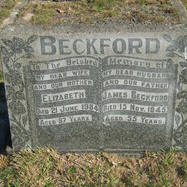 BECKFORD James -1945 &amp; Elizabeth -1984