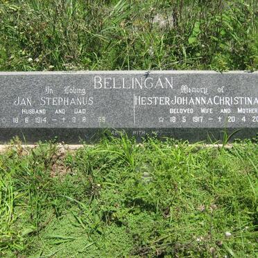 BELLINGAN Jan Stephanus 1914-1959 &amp; Hester Johanna Christina STARK 1917-2008
